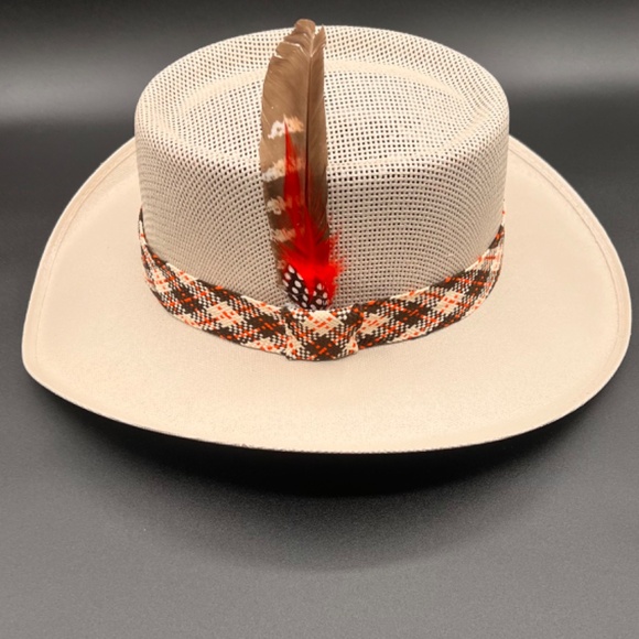 H16 Hat Gallero style in grey with Read + Black headband NWOT - Picture 6 of 9